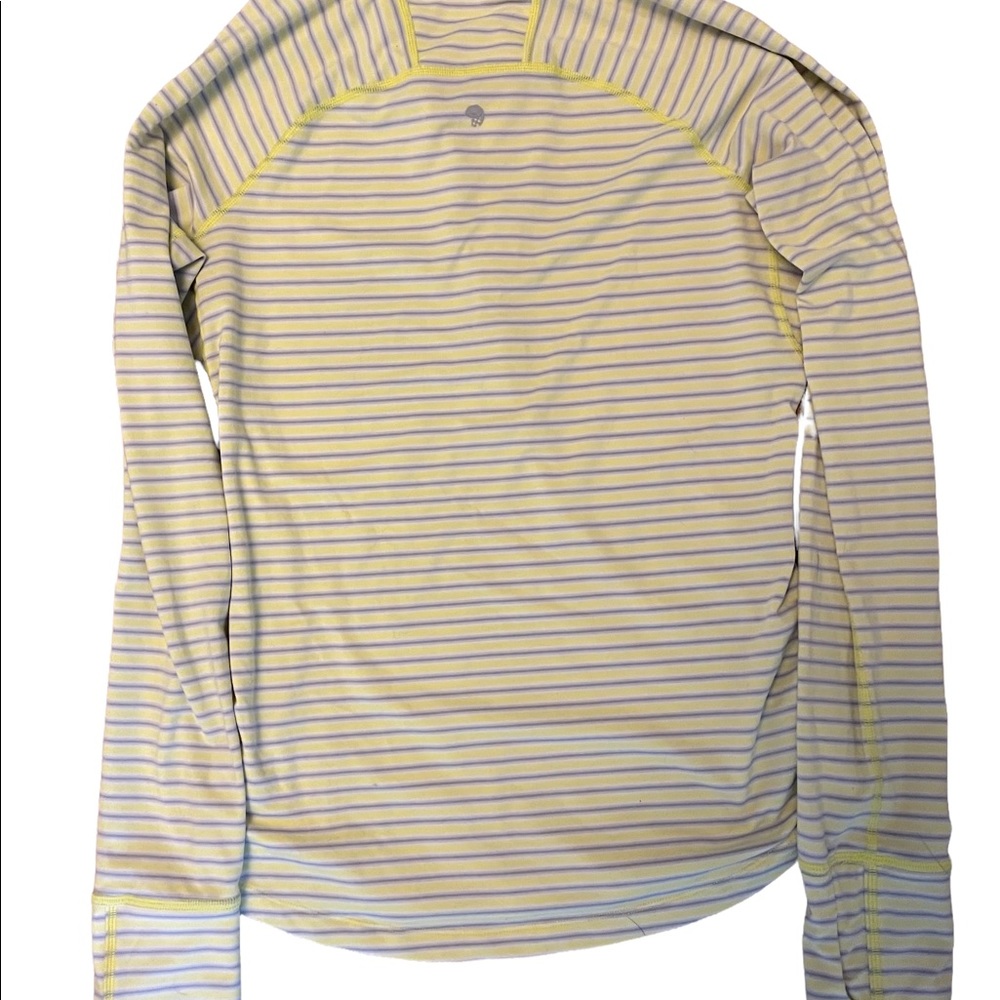 Mountain  Hard Wear Yellow/Grey  Half Zip Long Sleeves Athletic Top. Size XS - Picture 7 of 7